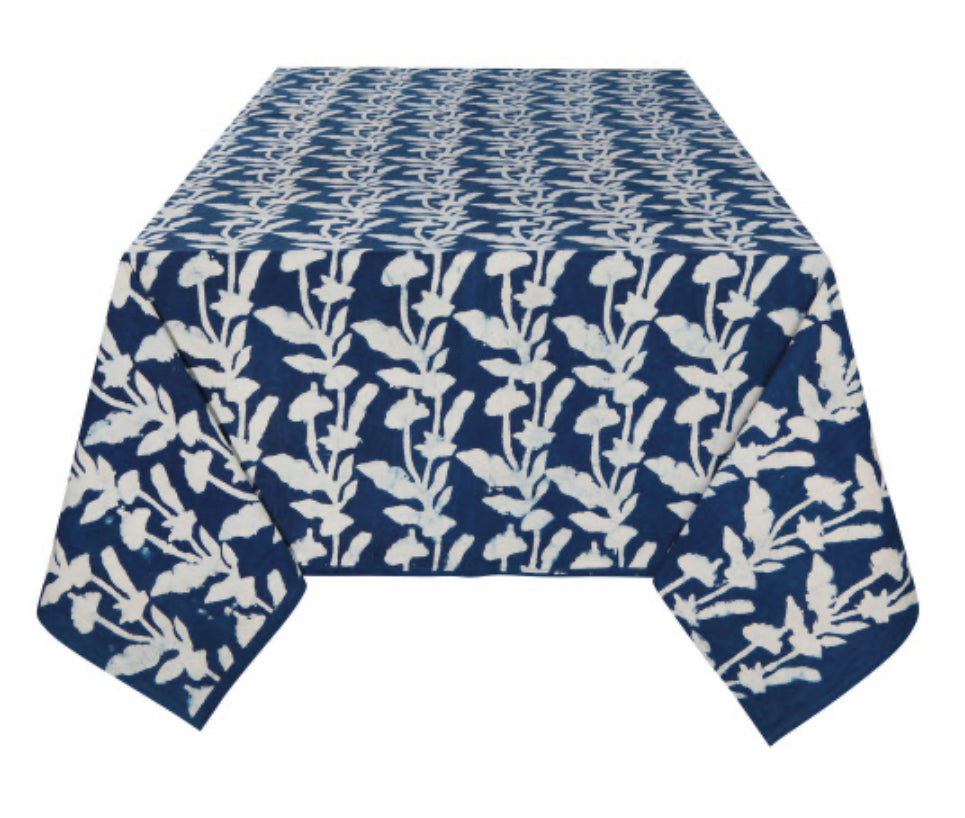 Block Print Flourish Tablecloth