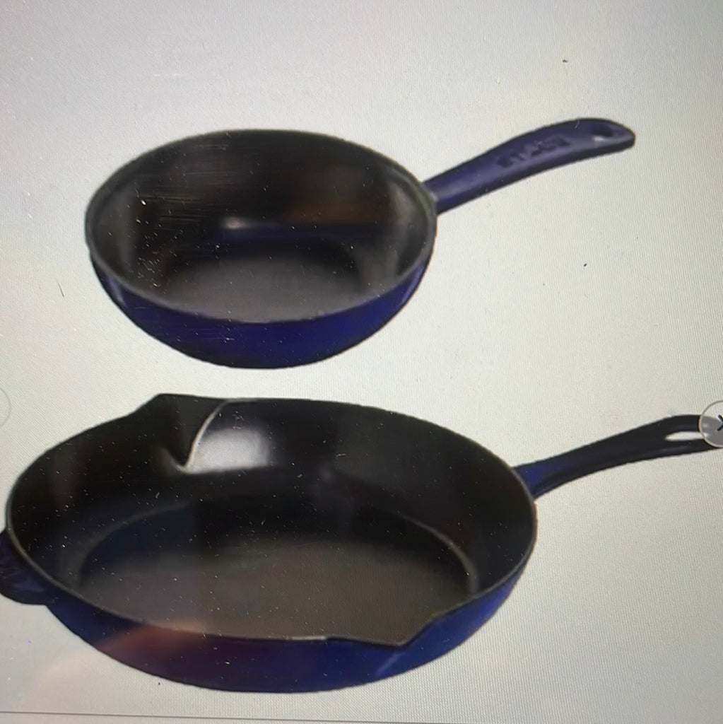 Two Piece Cast Iron Fry Pan Set