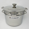 Le Creuset Stainless Steel 8.3 L Stockpot with Pasta Insert