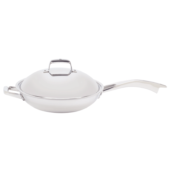 TruClad 13'' Wok with Lid and Rack Insert