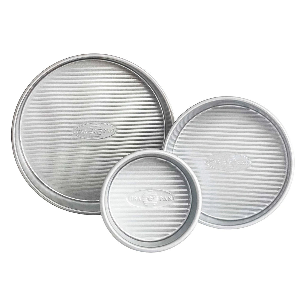 Three Piece Small Round Cake Pan Set