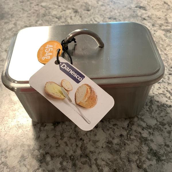 1 pound butter box stainless steel