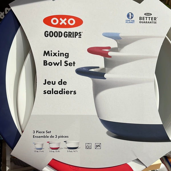 Plastic mixing bowls S/3