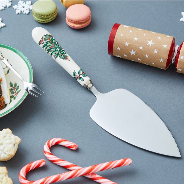 Spode Christmas tree cake slice