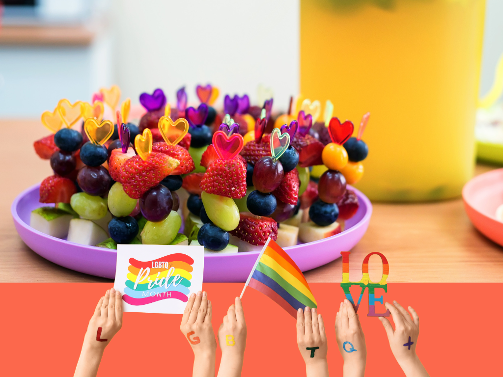 Rainbow Fruit Skewers for Pride Season