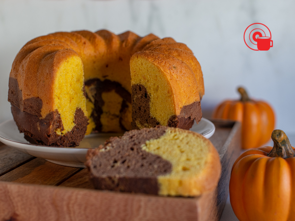 Chocolate & Pumpkin Marble Bundt Cake