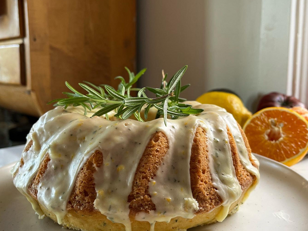 Olive Oil Rosemary Orange Cake