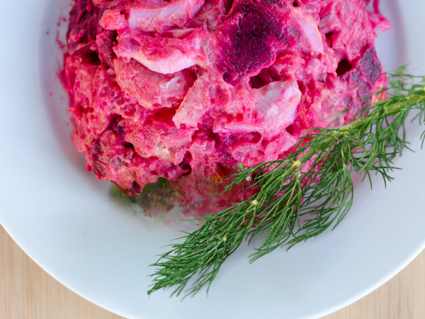 Herring Salad with Apple and Beets for Spring