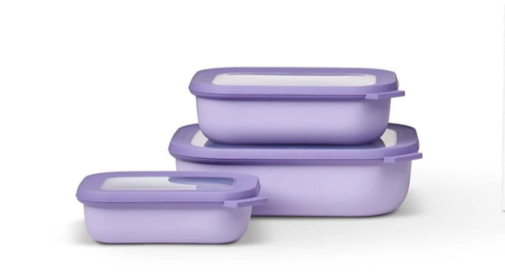 Mepal Rectangular Storage Containers Lilac