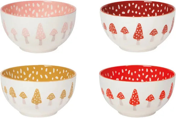 Everyday Bowls Set/4 Toadstools