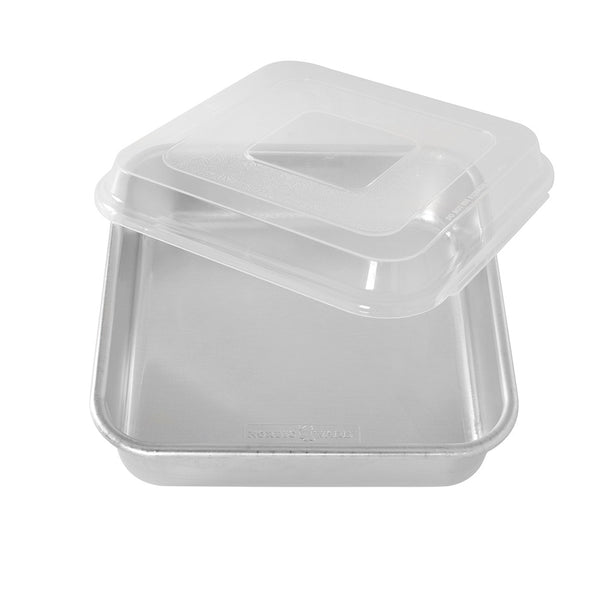 Naturals Aluminum 9" Square Cake Pan with Lid