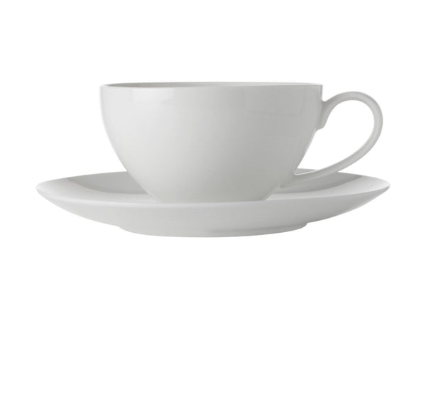 White Basics Cappuccino Cup & Saucer