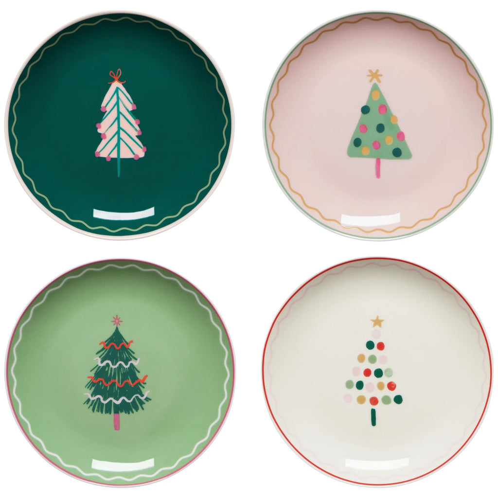 Set/4 Appie Plates Glitzmas