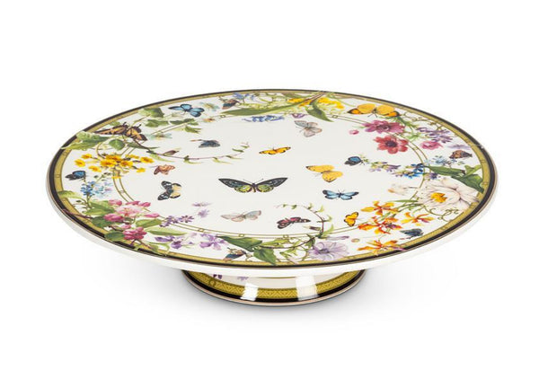 Butterfly Garden Pedestal Cake Plate