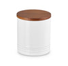 Stoneware Storage Canister with Wood Lid