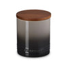 Stoneware Storage Canister with Wood Lid