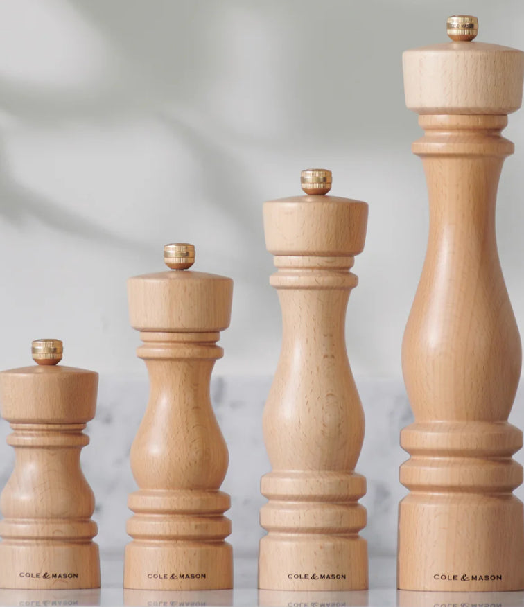 London Salt and Pepper Mills Natural Beech