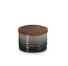 Stoneware Storage Canister with Wood Lid