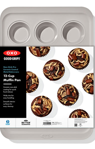 Non-Stick Pro Ceramic Coated Metal 12 Cup  Muffin Pan