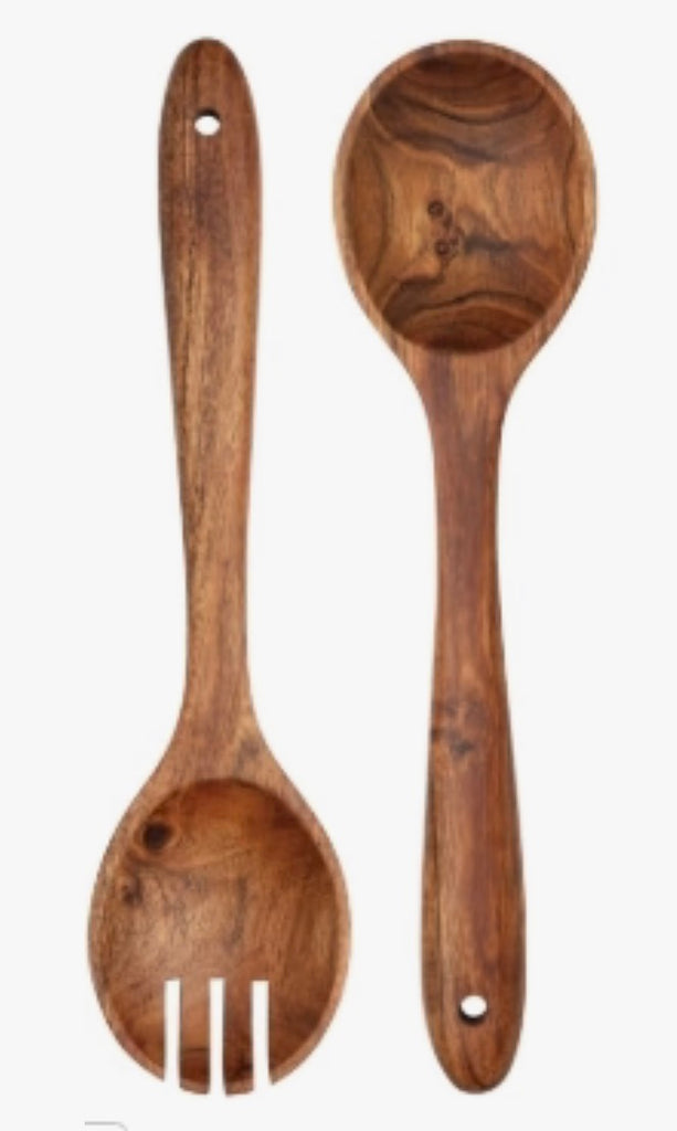 Set/2 Salad Server Acacia Wood