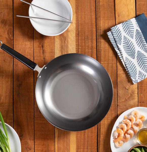 Carbon Steel Wok w/Phenolic Handles