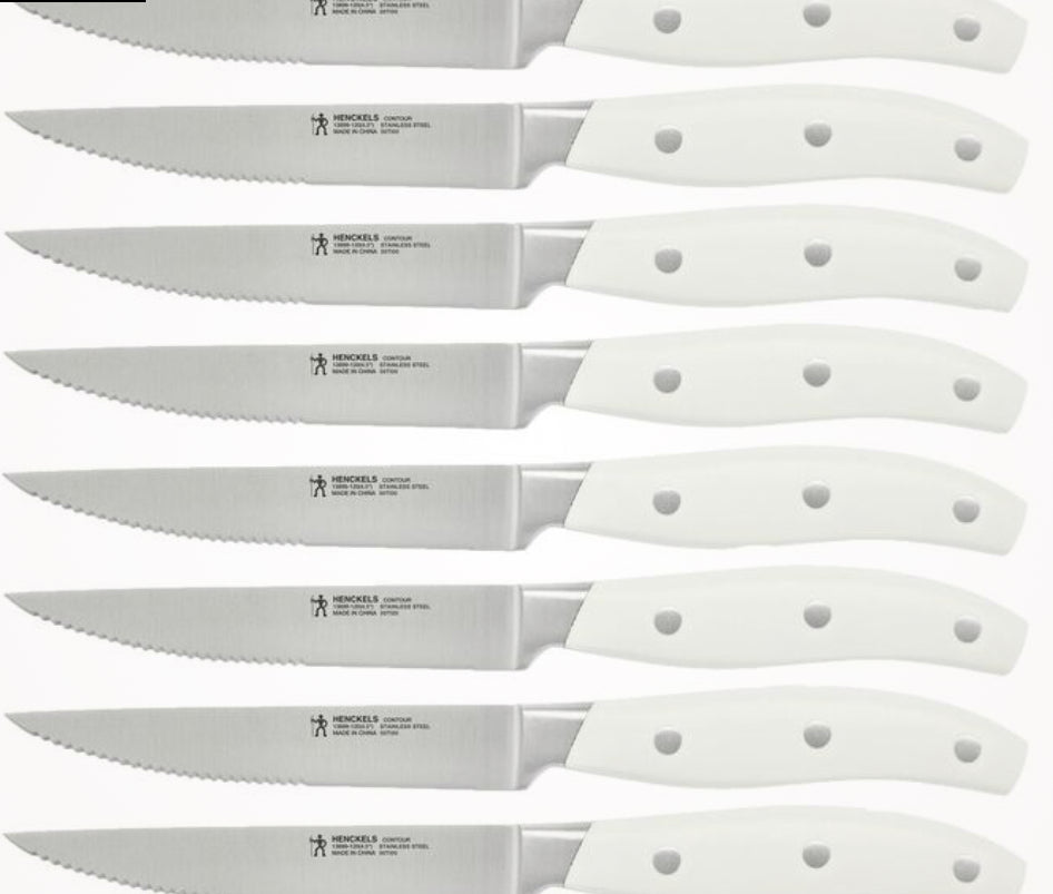 Contour White Steak Knife Set