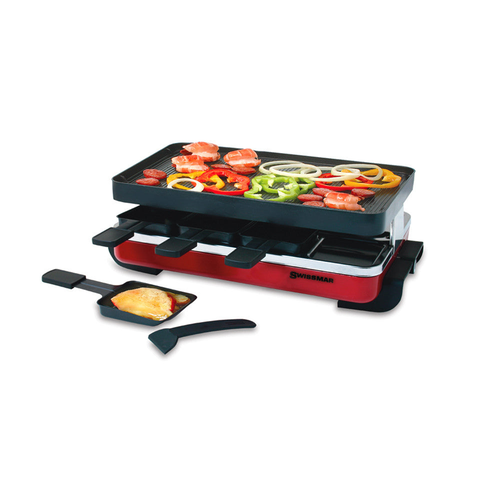 8 Person Classic Raclette Party Grill - Cast Iron