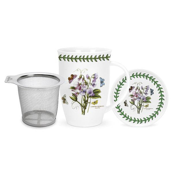 Portmeirion Botanic Garden Mug with Tea Strainer and Coaster