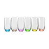 Bohemia Rainbow Highball Glasses Set of 6