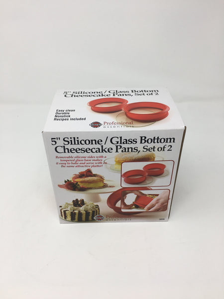Norpro 5” Silicone/Glass Bottom Cheesecake Pans