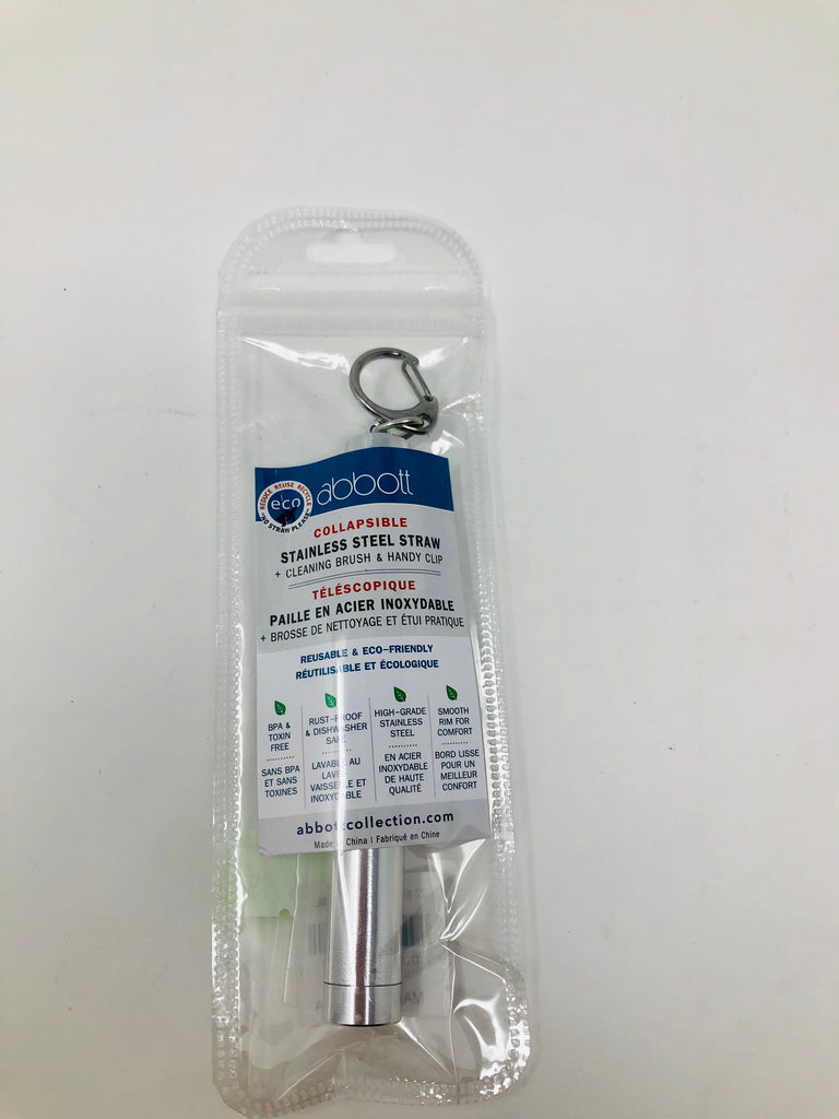 Stainless steel reusable straw plus cleaning brush