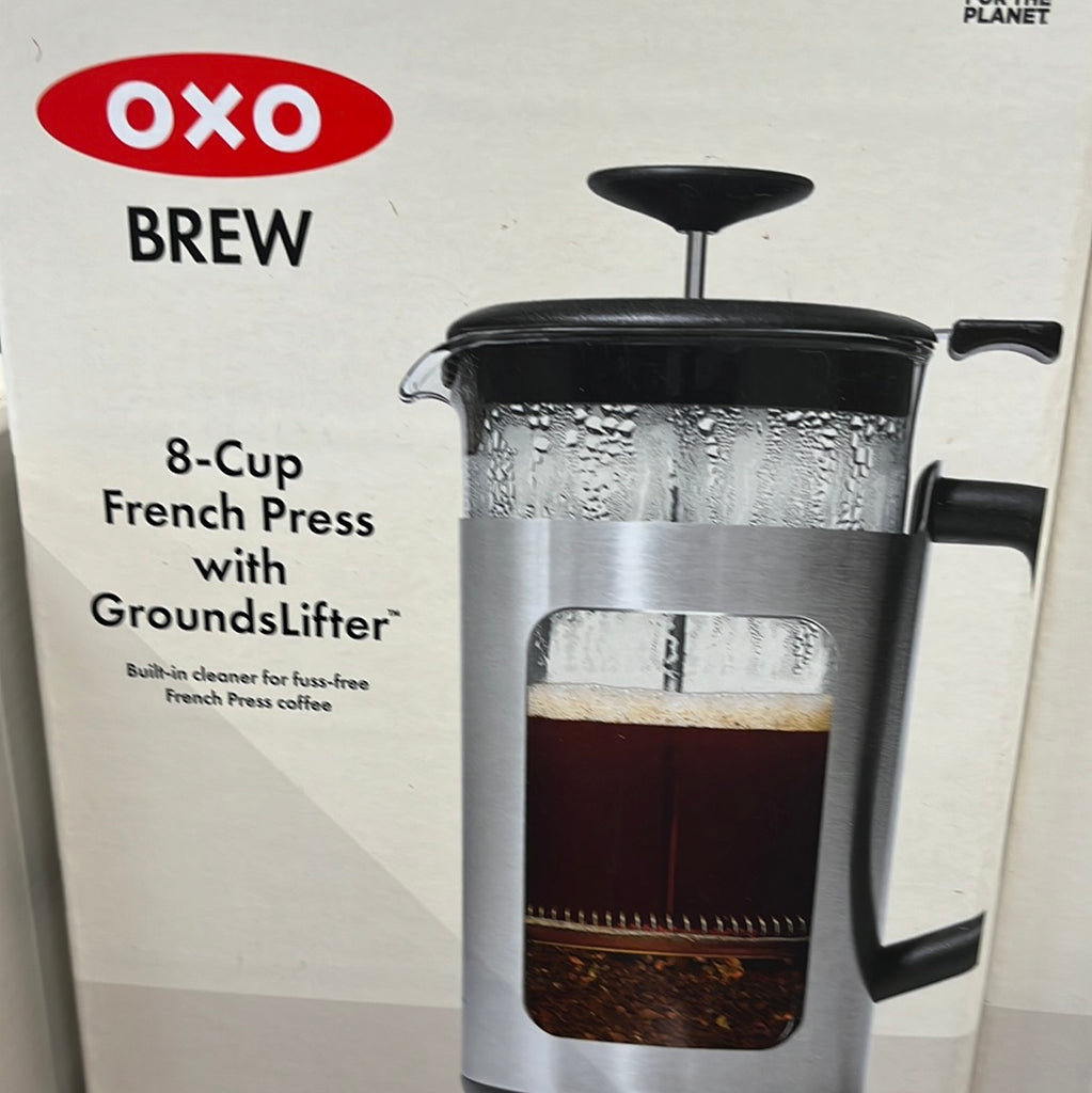 OXO Brew 8-Cup French Press with Grounds Lifter