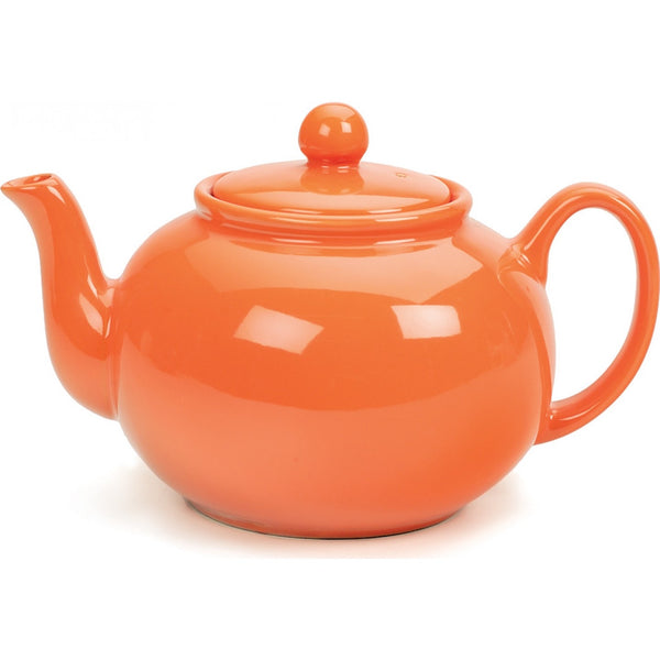 RSVP Stoneware Teapot Orange