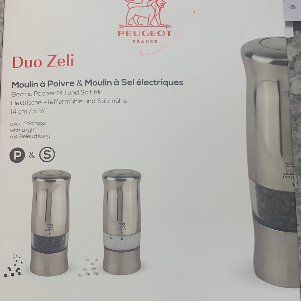 Duo Zeli Electric Salt & Pepper Mill Set