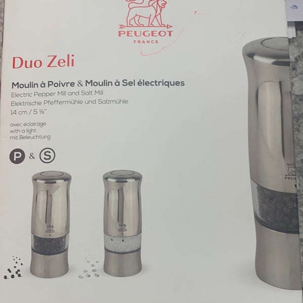 Duo Zeli Electric Salt & Pepper Mill Set