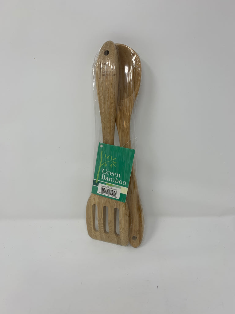Green Bamboo Salad Tongs