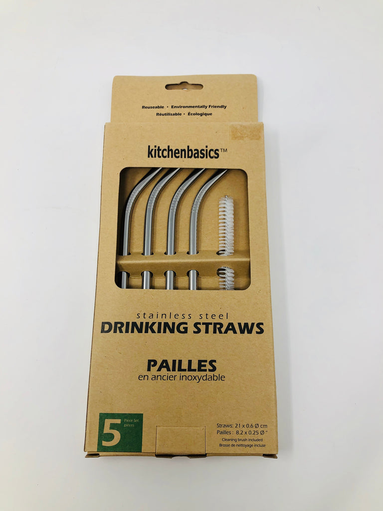 KitchenBasics Stainless Steel Drinking Straws
