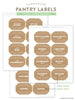 Kitchen Pantry Label Set