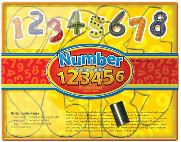 Number set cookie cutters