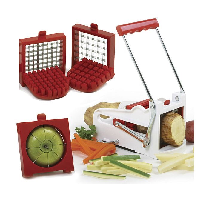 Deluxe fry cutter fruit wedger with two blades
