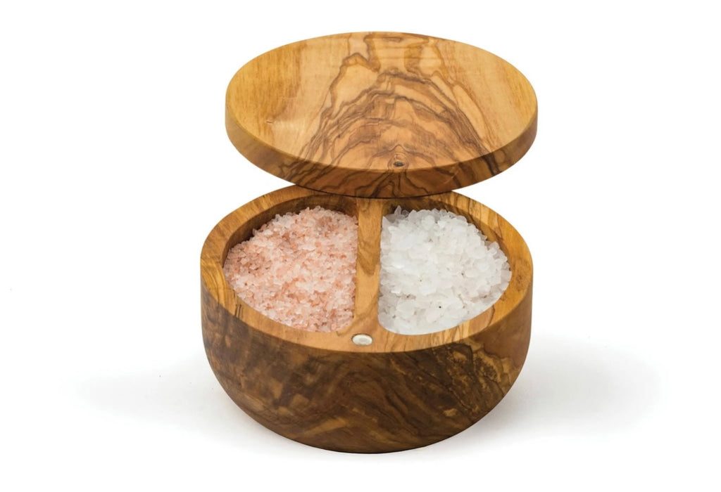 Olive wood salt box