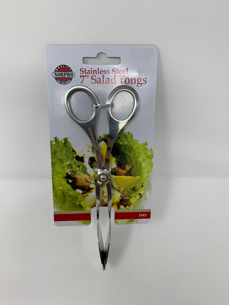 Norpro Stainless Steel 7” Salad Tongs