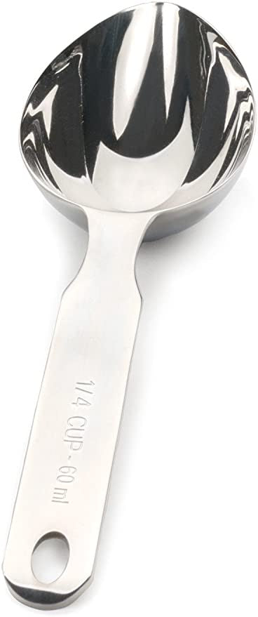 Oval measuring scoop 1/4 of a cup