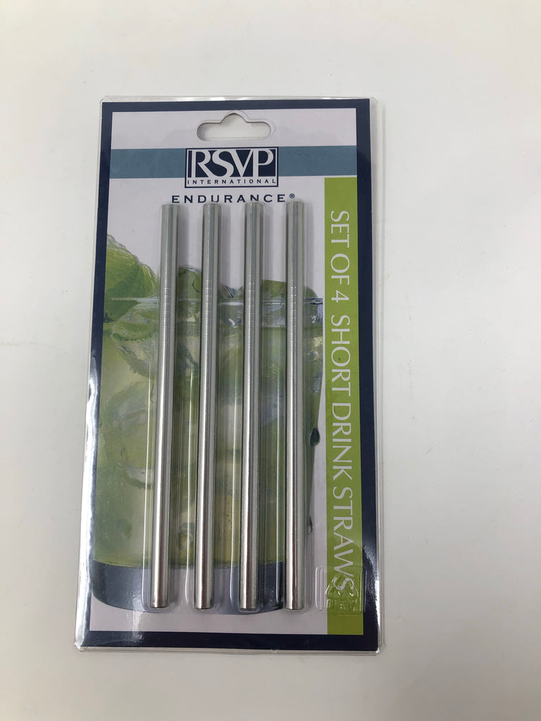 RVSP Stainless Steel Short Reusable Straws
