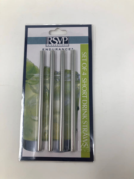 RVSP Stainless Steel Short Reusable Straws