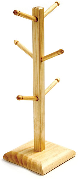 Natural Wood Mug Rack