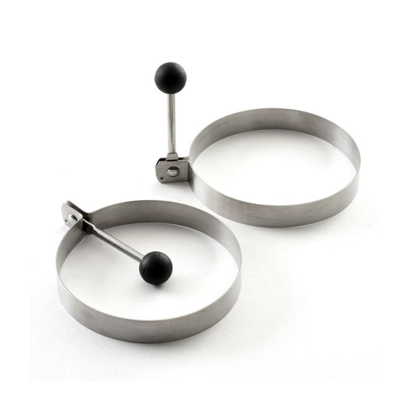Stainless steel pancake egg rings set of two