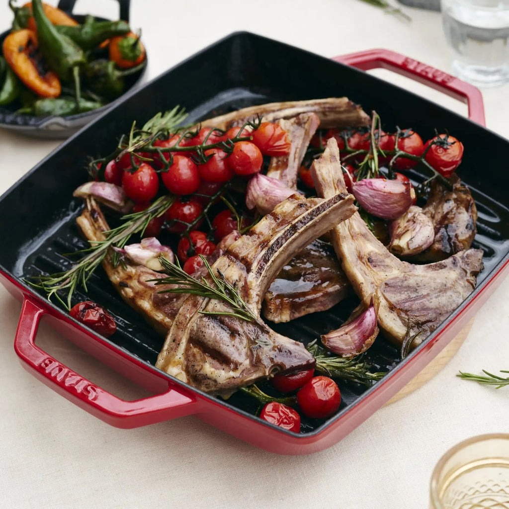 Staub 11 inch double handle square grill