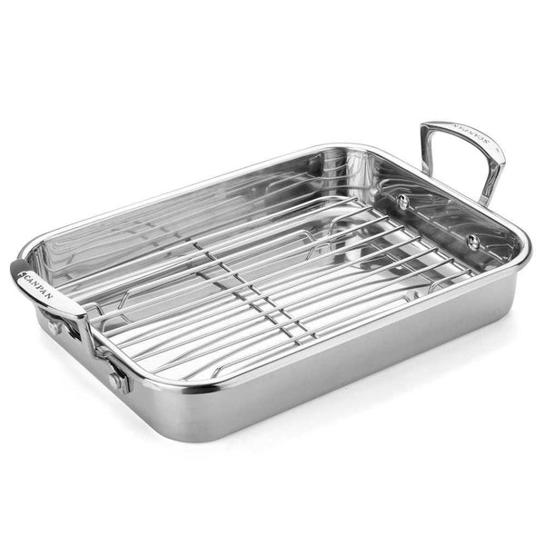 Scanpan stainless steel roaster with rack